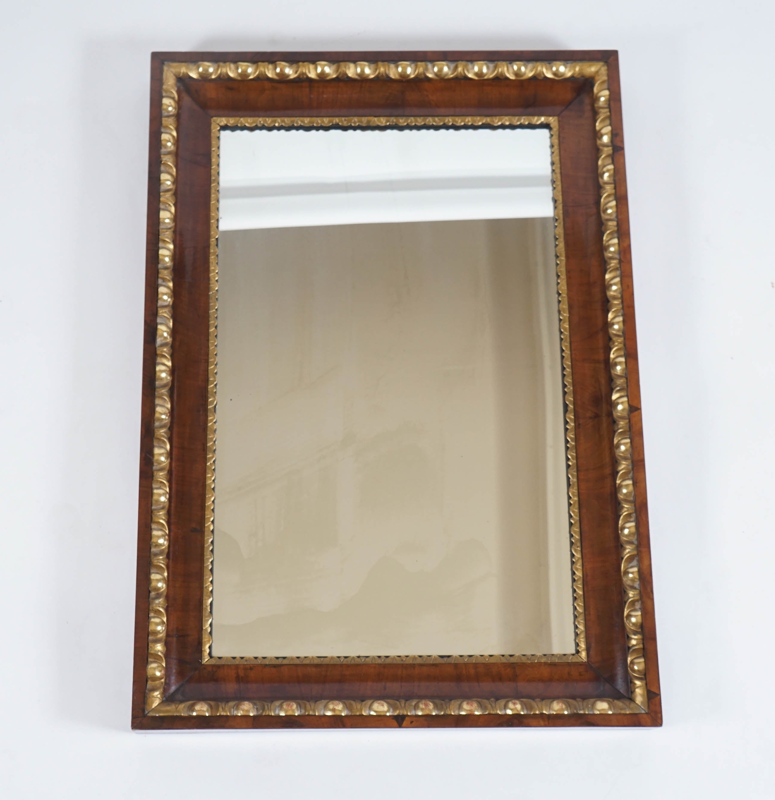 Biedermeier Mirror, Parcel Gilt Walnut, Austria, circa 1820