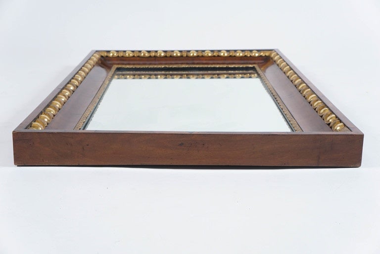 Biedermeier Mirror, Parcel Gilt Walnut, Austria, circa 1820 In Good Condition In Kinderhook, NY