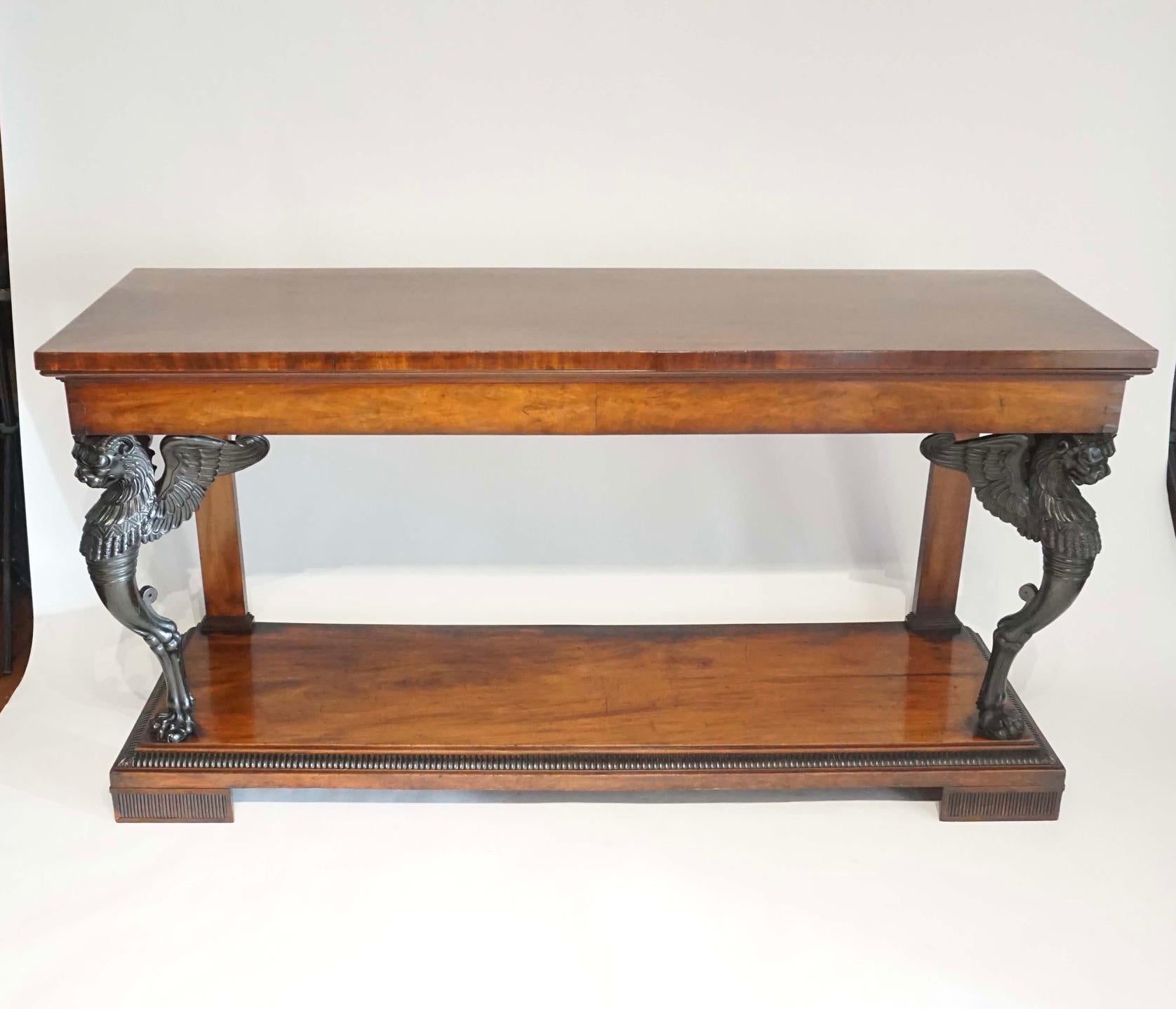 Regency Mahogany Side Table or Sideboard, Style of Thomas Hope, circa 1810 6