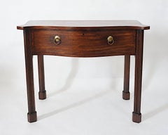 English Chippendale Single Drawer Serpentine Mahogany Side Table, circa 1760