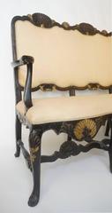Rococo Settee in Original Painted and Gilt Finish, Norway, circa 1750