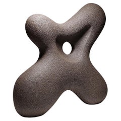 Stance - Abstract Black Ceramic Sculpture by Rachel Peters, UK, In Stock
