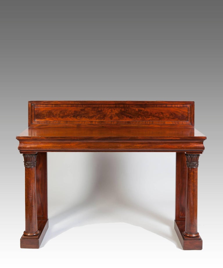 Irish Regency Mahogany Console Table by Williams and Gibton at 1stDibs