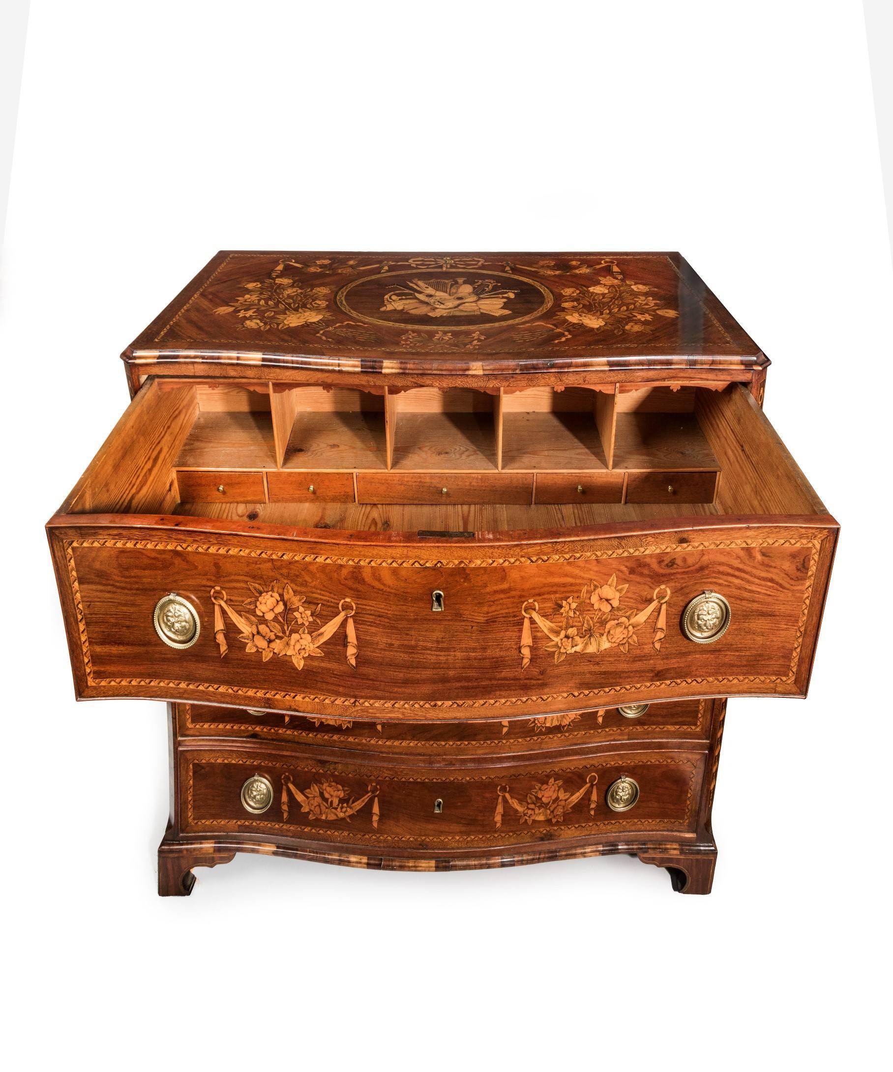 Pair of Spanish 18th Century Marquetry Commodes 2