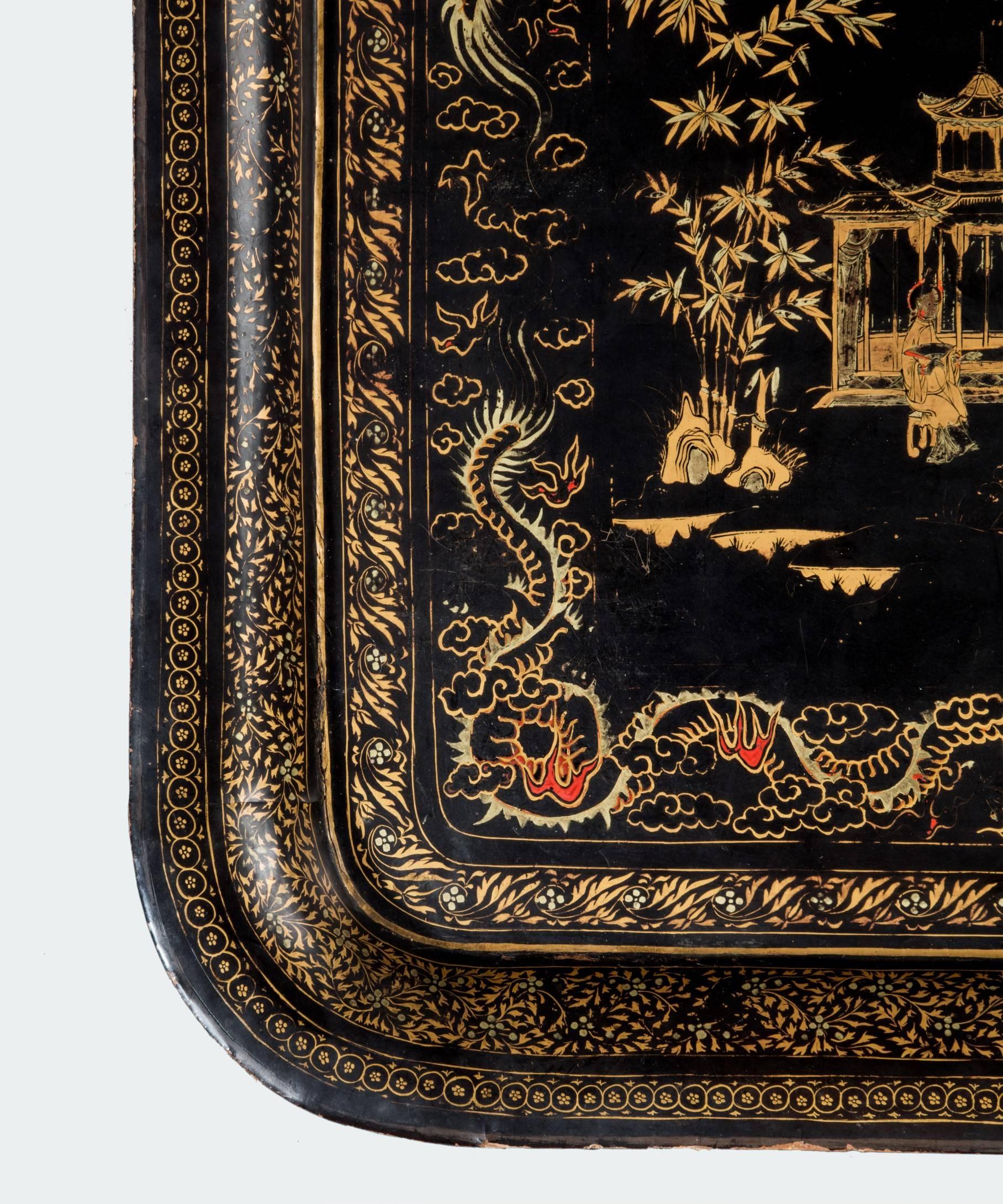 19th Century Set of Chinese Export Trays