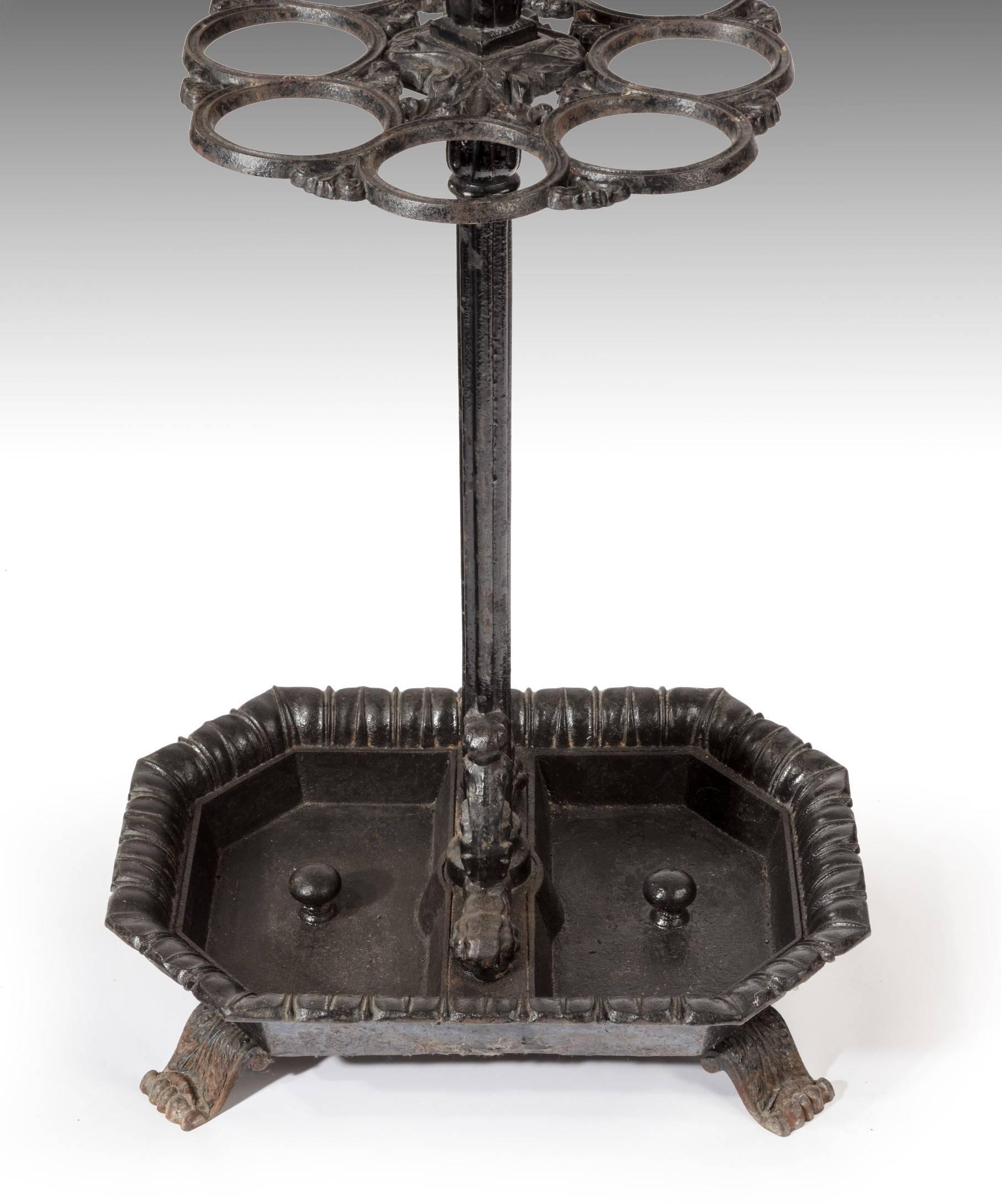 Victorian Umbrella, Coat and Hat Hall Stand in Cast Iron For Sale at 1stDibs cast iron hat
