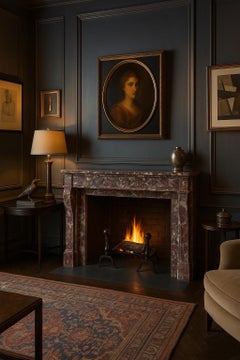 Beautiful Breche Marble Louis XVI Fireplace Mantel