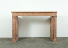 French Louis XVI Limestone Fireplace Mantelpiece