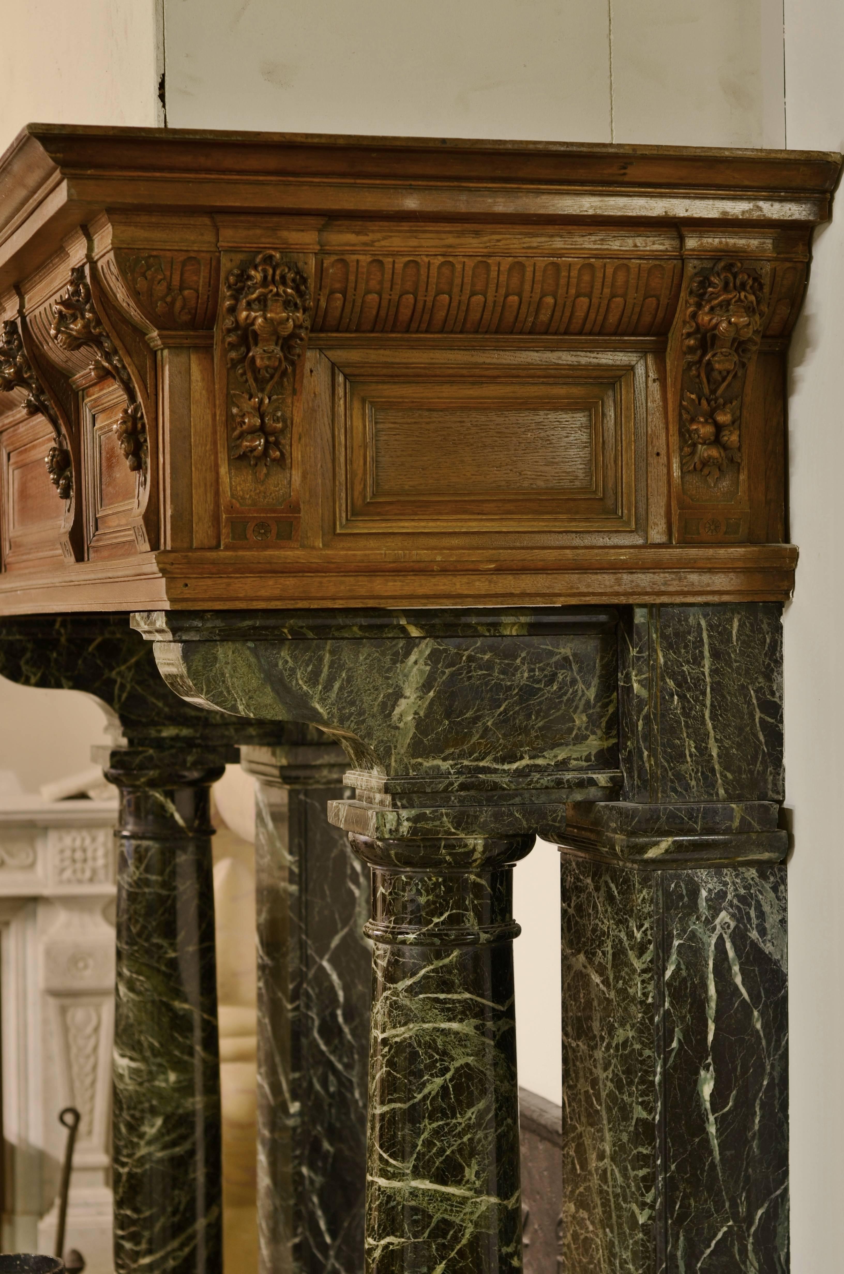 Monumental Neo-Renaissance Fireplace Mantel, 19th Century, Holland In Excellent Condition For Sale In Haarlem, Noord-Holland