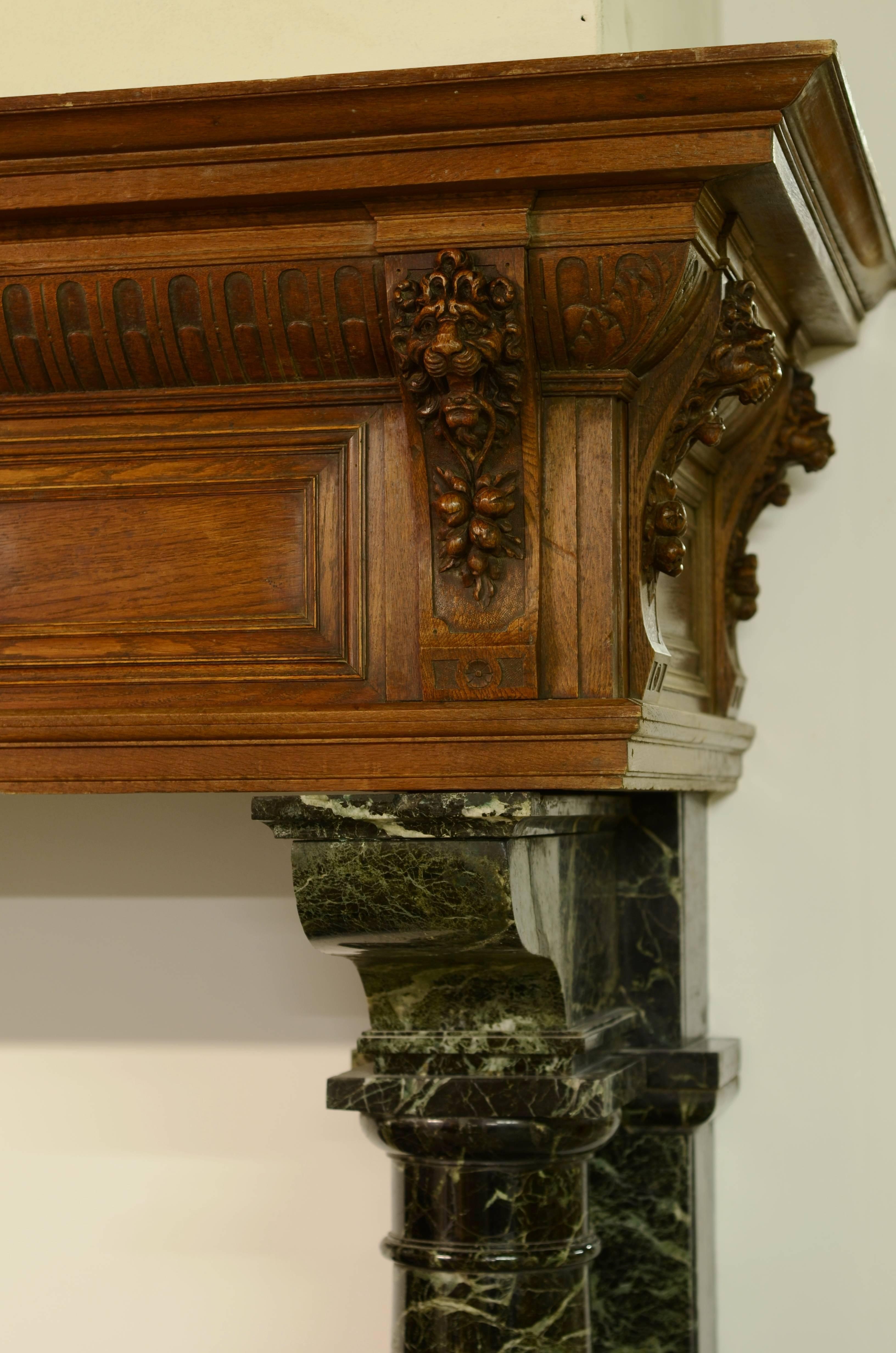 Dutch Monumental Neo-Renaissance Fireplace Mantel, 19th Century, Holland For Sale