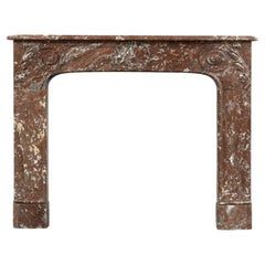 Caminetto in marmo Rouge de Mazy Luigi XV del XIX secolo