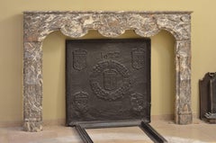 Antique Fireplace Mantel in Rouge Royal Marble
