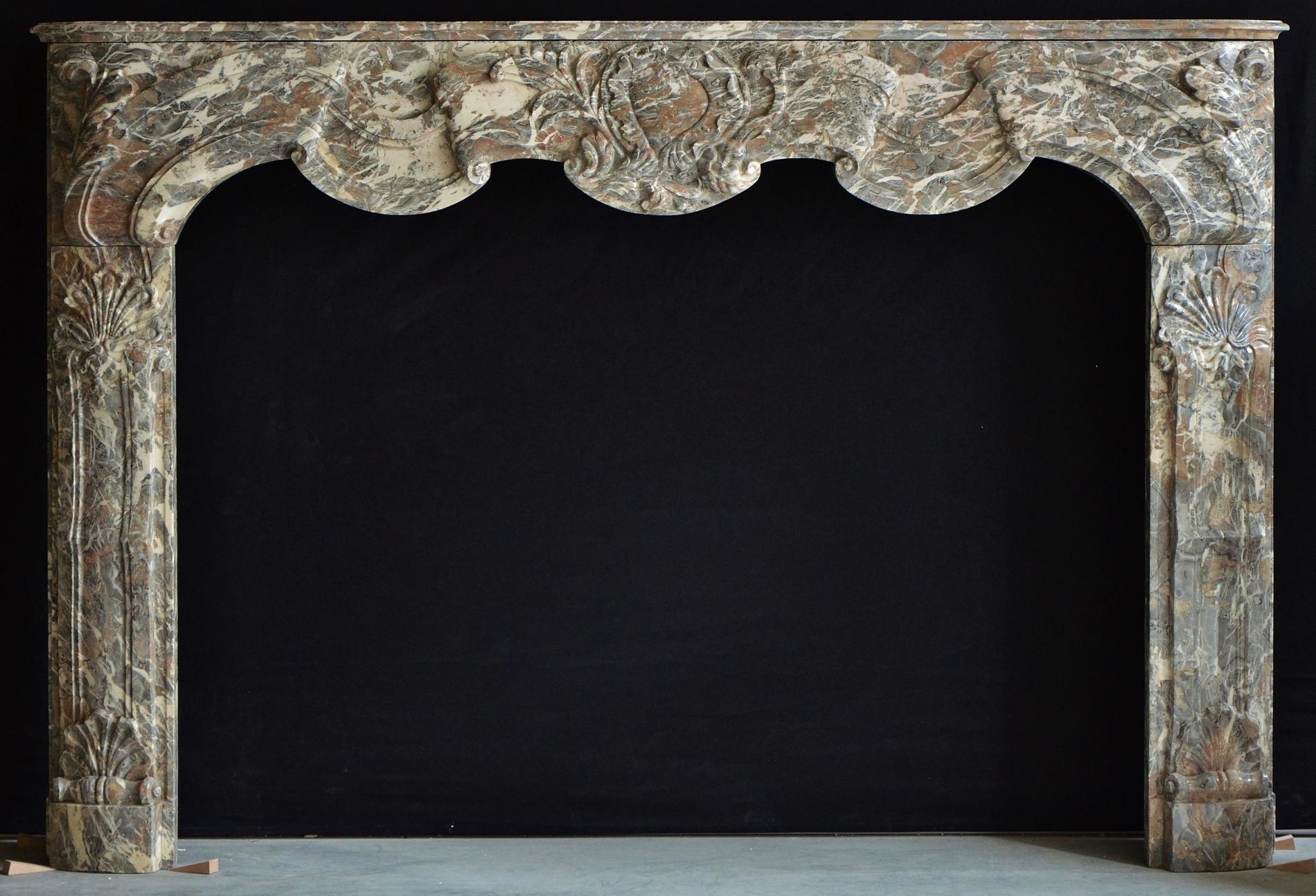 louis xv rouge royal marble chimneypiece