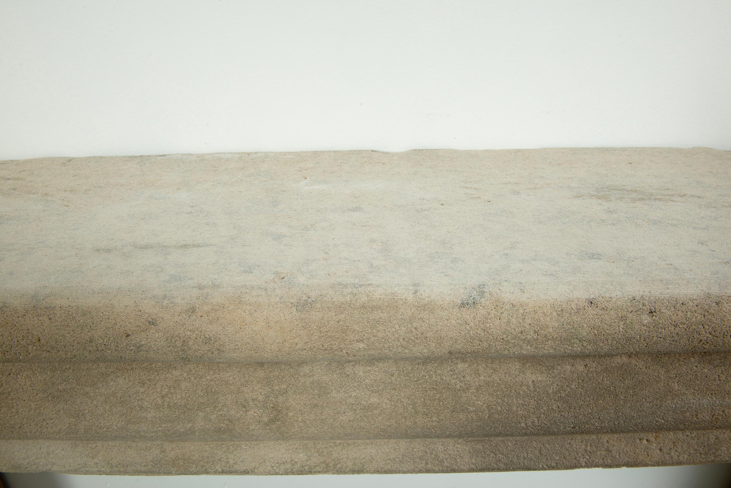 French Limestone Fireplace Mantel For Sale 8