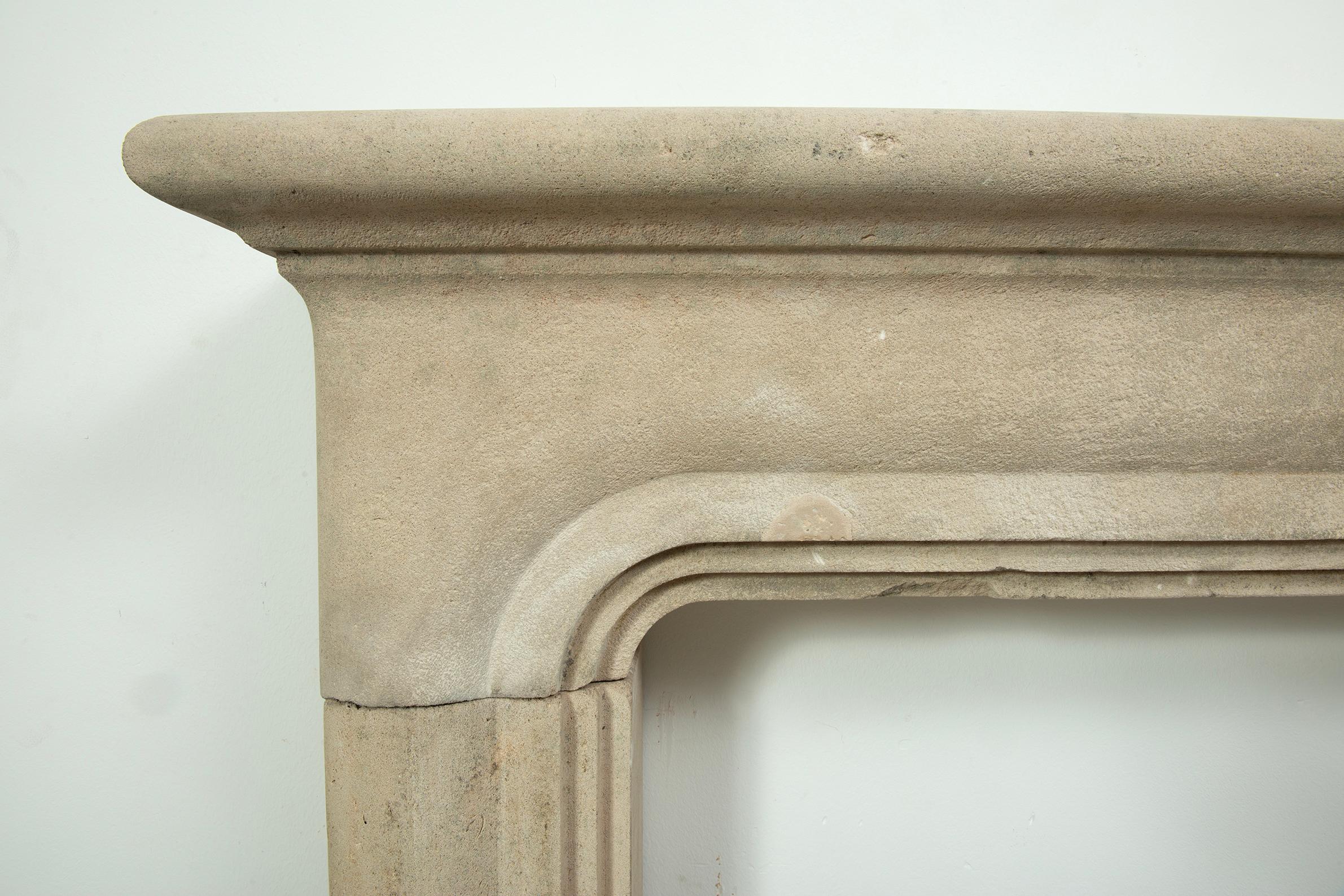 French Limestone Fireplace Mantel For Sale 10