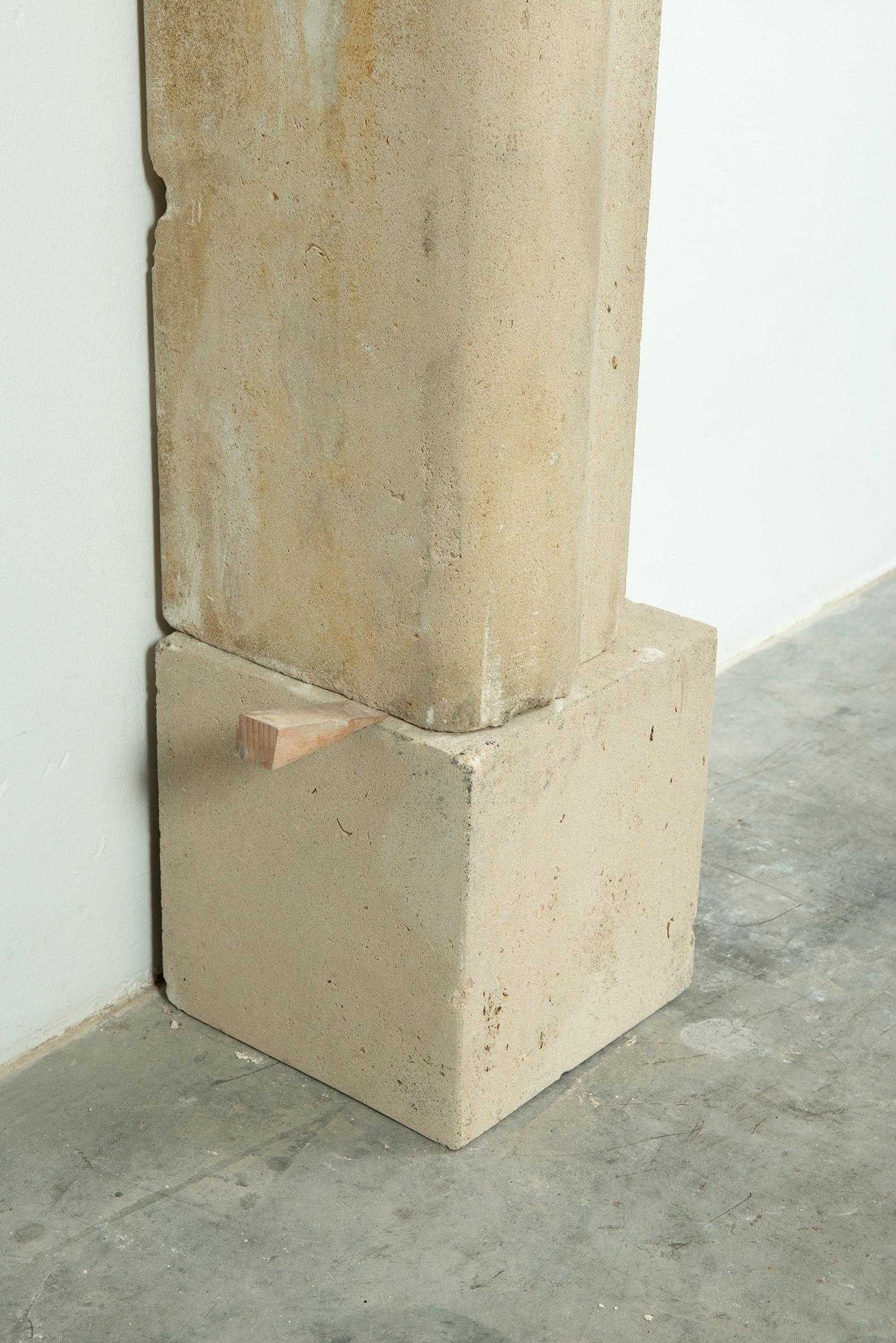French Limestone Fireplace Mantel For Sale 13
