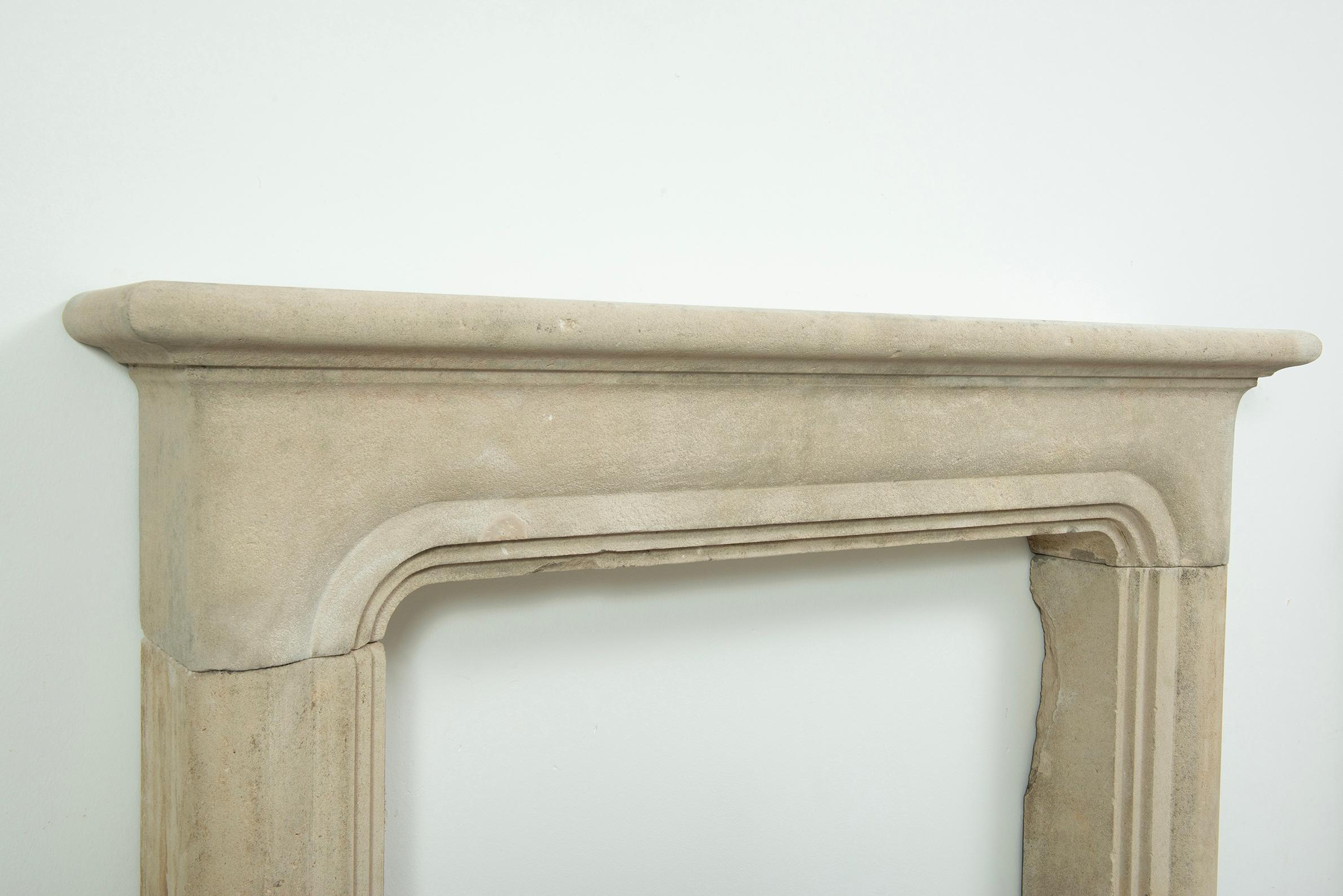 French Limestone Fireplace Mantel For Sale 16