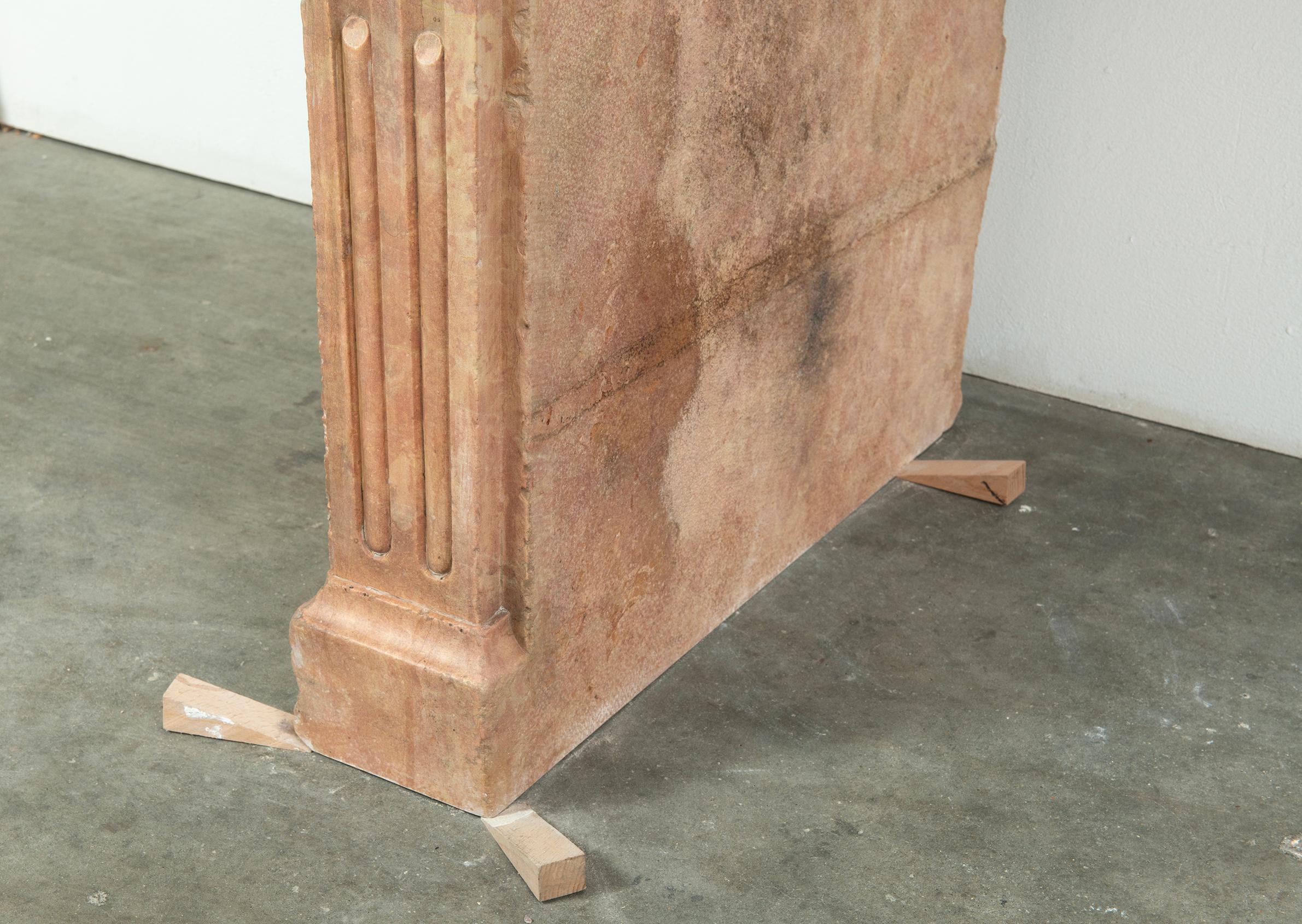 French Louis XVI Limestone Fireplace Mantelpiece For Sale 3