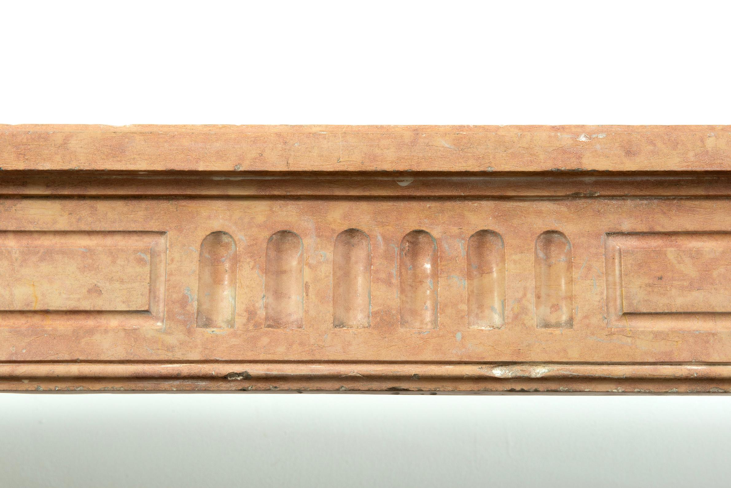 French Louis XVI Limestone Fireplace Mantelpiece For Sale 11