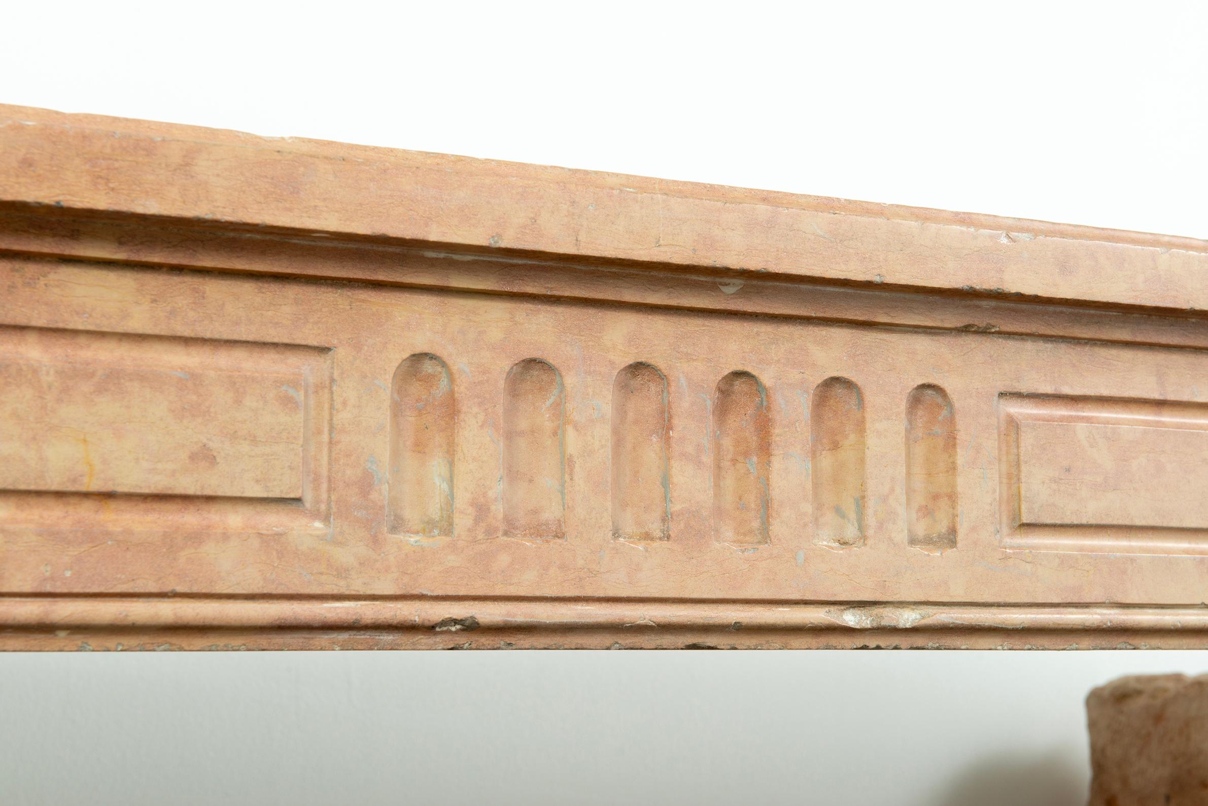 French Louis XVI Limestone Fireplace Mantelpiece For Sale 10