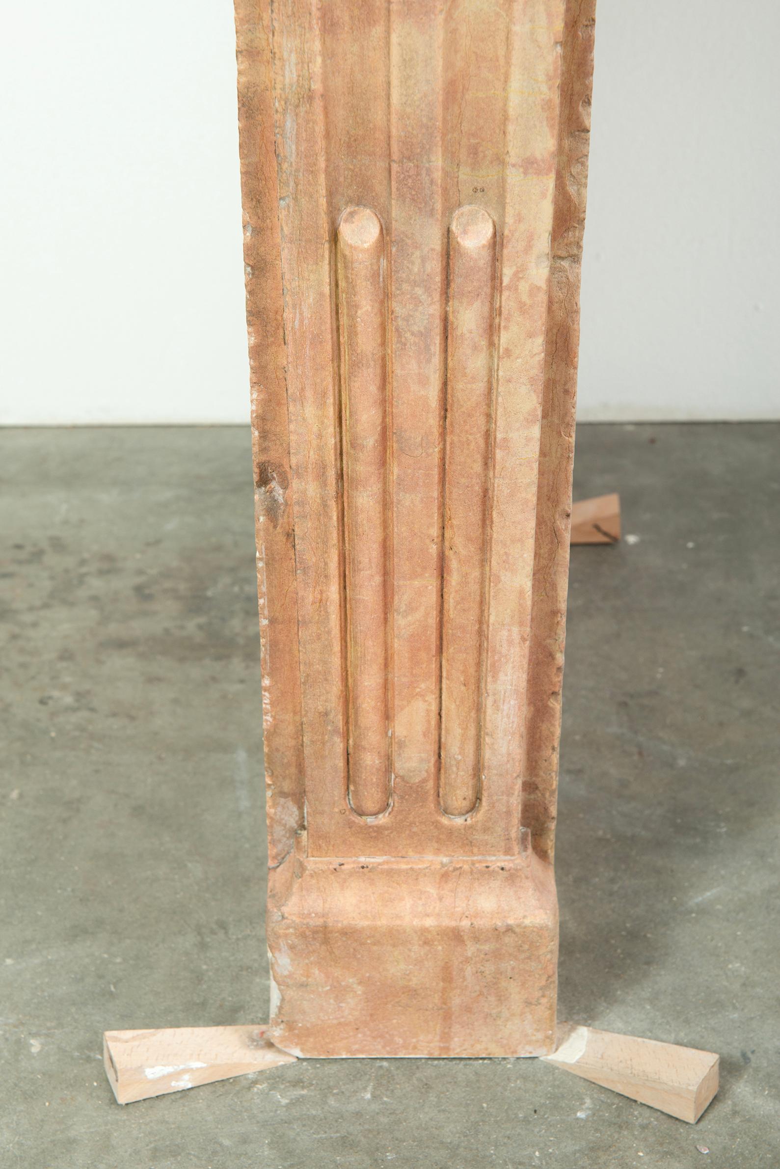 French Louis XVI Limestone Fireplace Mantelpiece For Sale 9