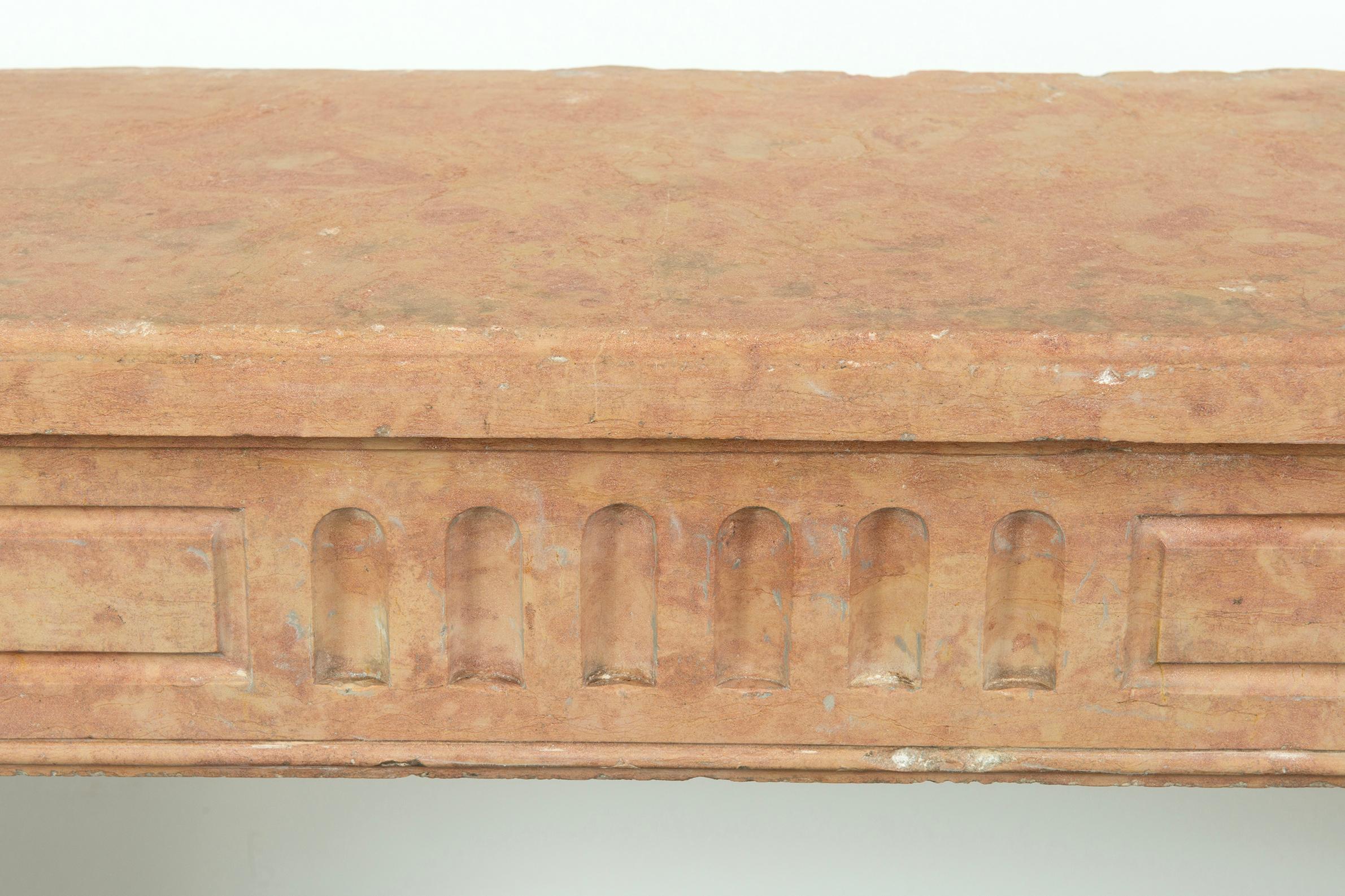 French Louis XVI Limestone Fireplace Mantelpiece For Sale 12
