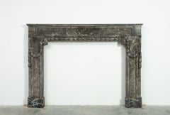 Monumental 18th Century Louis XVI Gris d'Ardenne Marble Fireplace Mantel