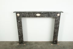 French Louis XVI Style Saint-Anne and Statuario Marble Fireplace Mantel
