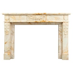 Fine Antique French Louis XVI Style Marble Fireplace Mantel