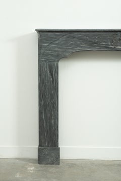 Dutch Louis XIV Fireplace Mantel in Bardiglio Grey Marble, 18th Century