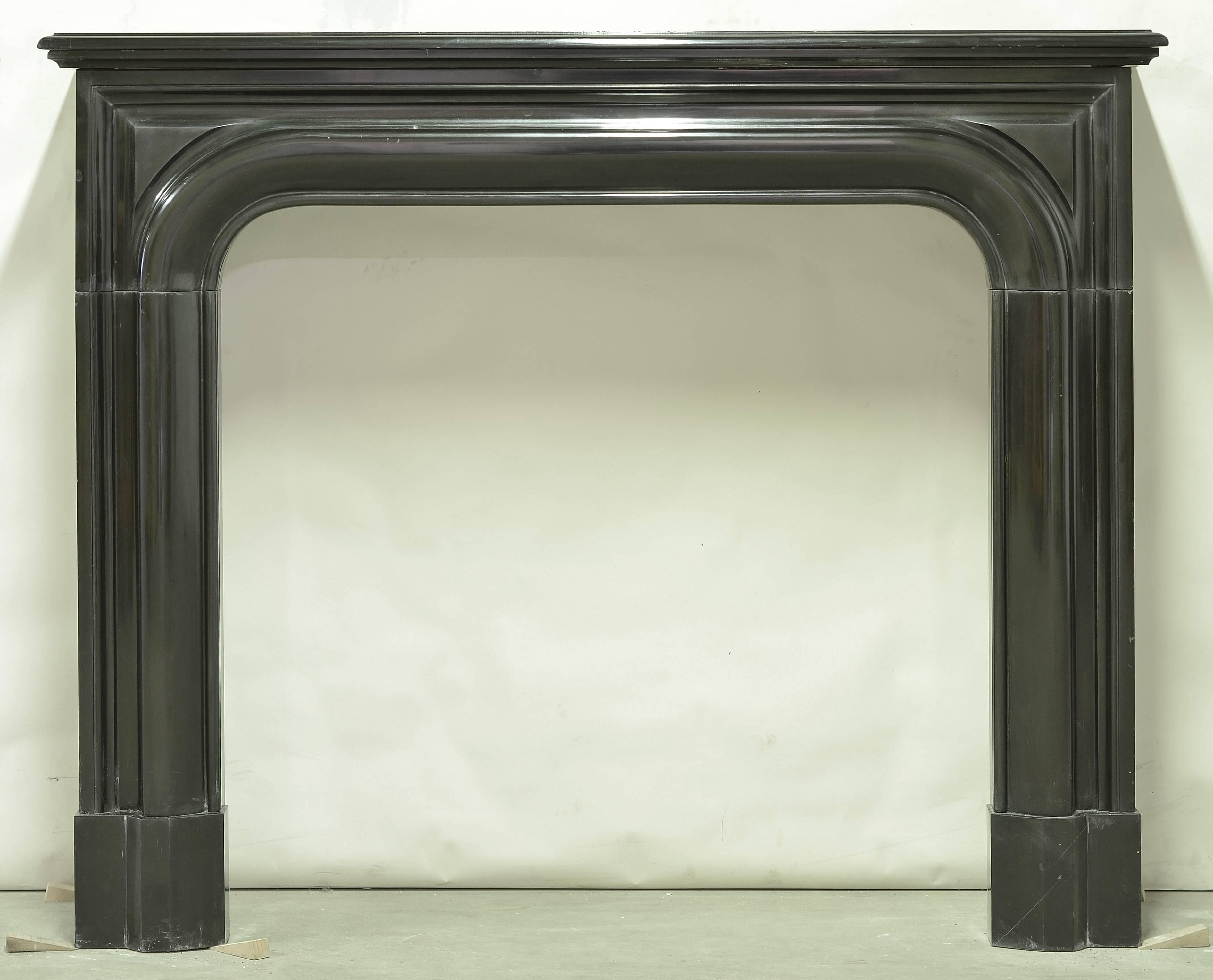 Beautiful 19th century French Louis XIV fireplace in gorgeous Belgian black marble.

Opening measurements: 33.4 x 34.6 inch or 85 x 88 cm (height x width).
  
