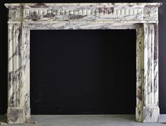 Antique Fireplace from France, Louis XVI Style Mantel in Breche Violet