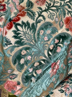 Antique Italian Silk Velvet Panel Genoa