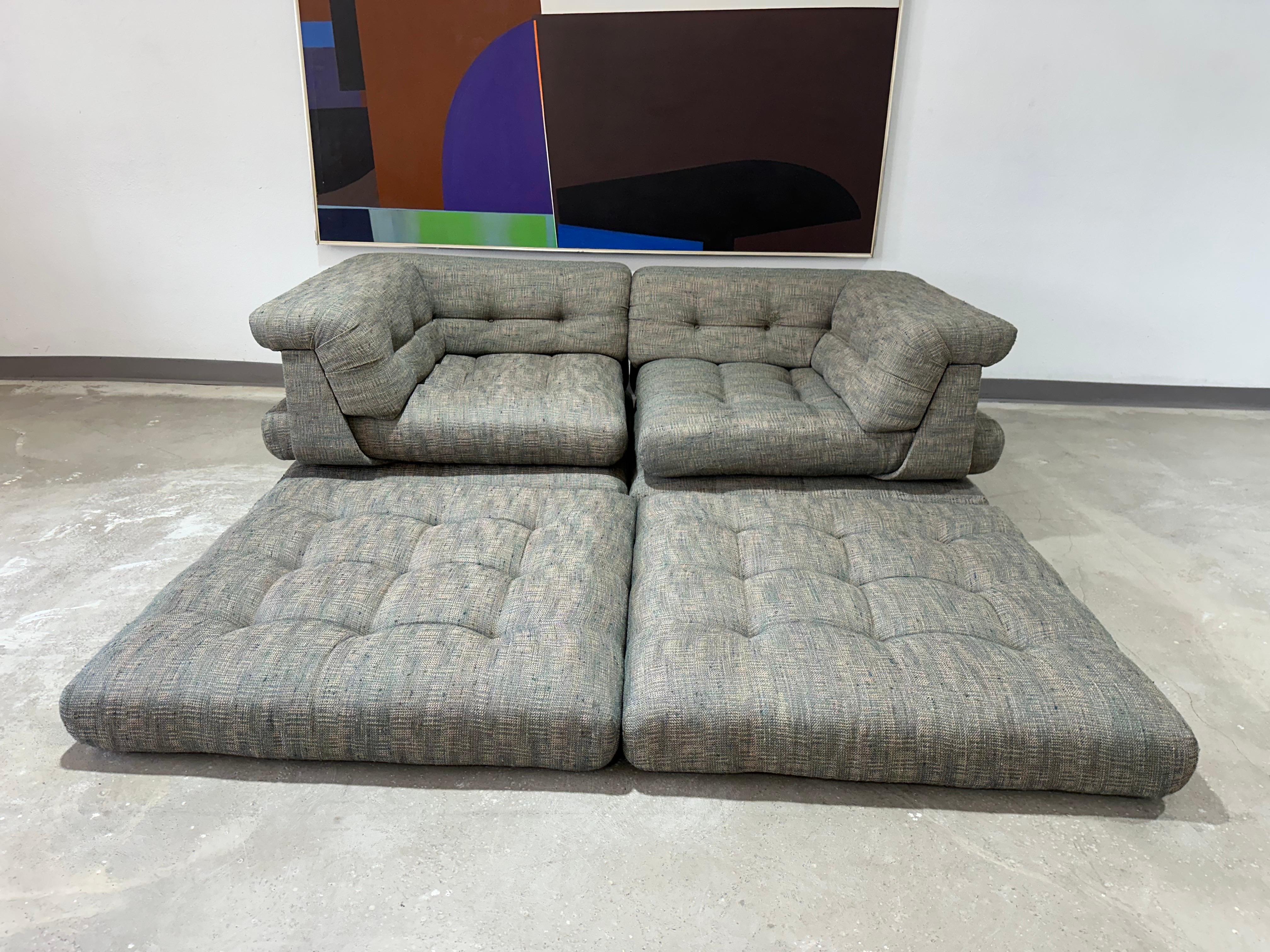 20th Century 1st Edition Mah Jong Modular Sofa by Hans Hopfer for Roche Bobois c.1975 For Sale
