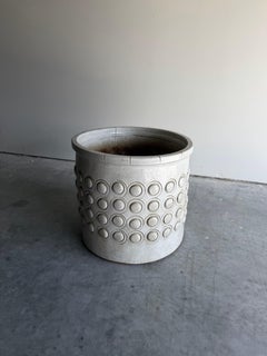 Großer weißer Blumentopf aus Studio Pottery von Hal Lasky, „Isla Del Sol“