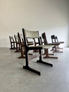 Mid Century Farstrup Cantilevered Oak Danish Dining Chairs - Set of 10