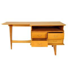 Desk from Italy in Cherrywood, 1960s