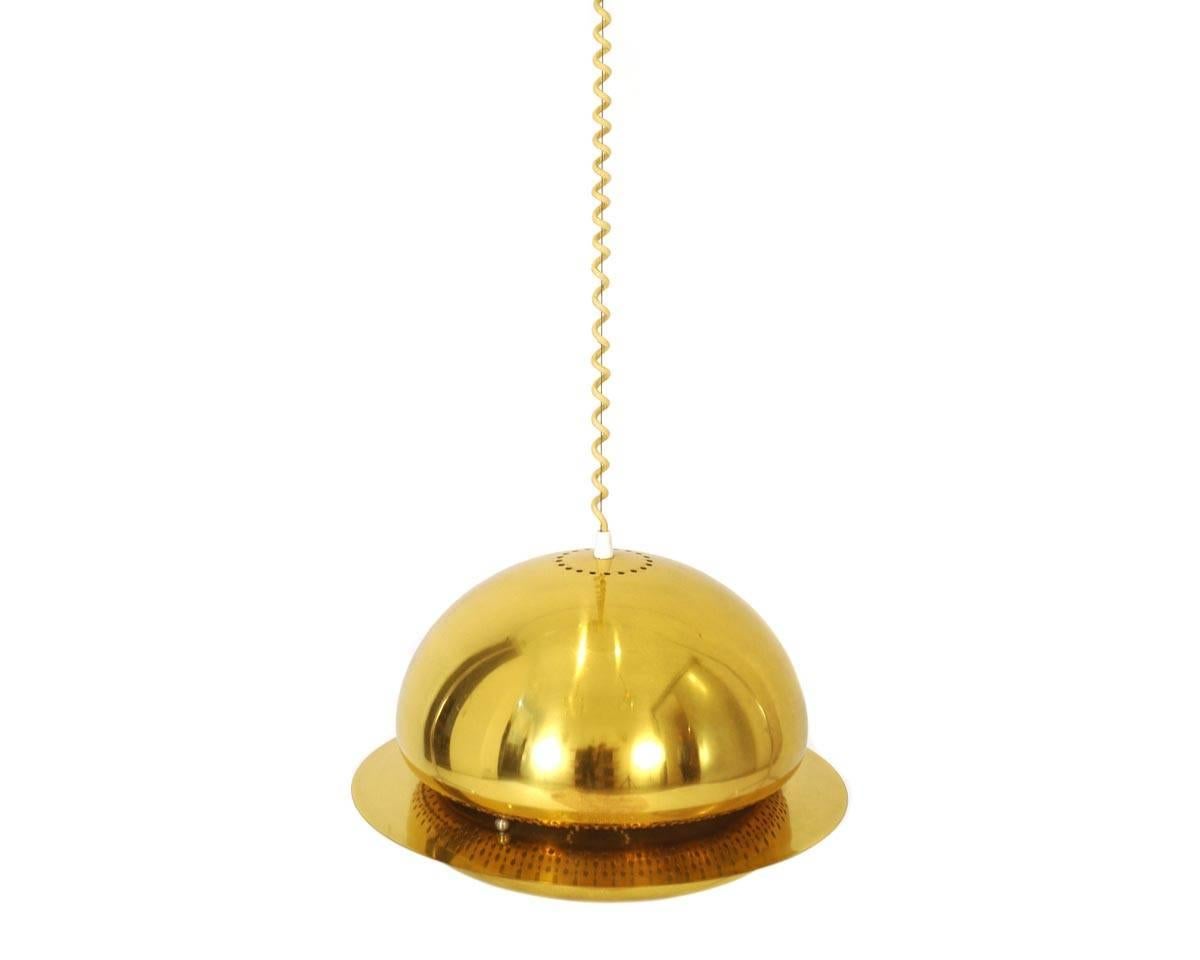 This pendant was manufactured in Italy in 1961 by Afra & Tobia Scarpa. The manufacturer is Flos and the name of lamp model 