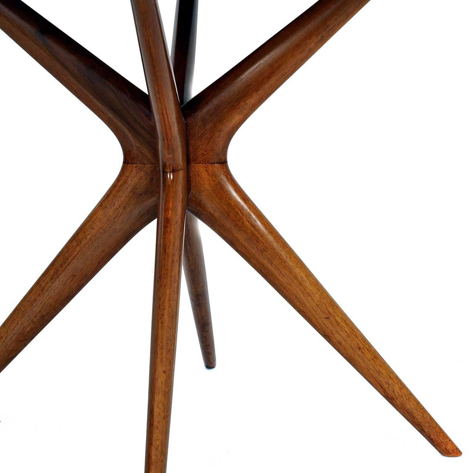 Mid-20th Century Game Table Made of Walnut, Italy, 1950s