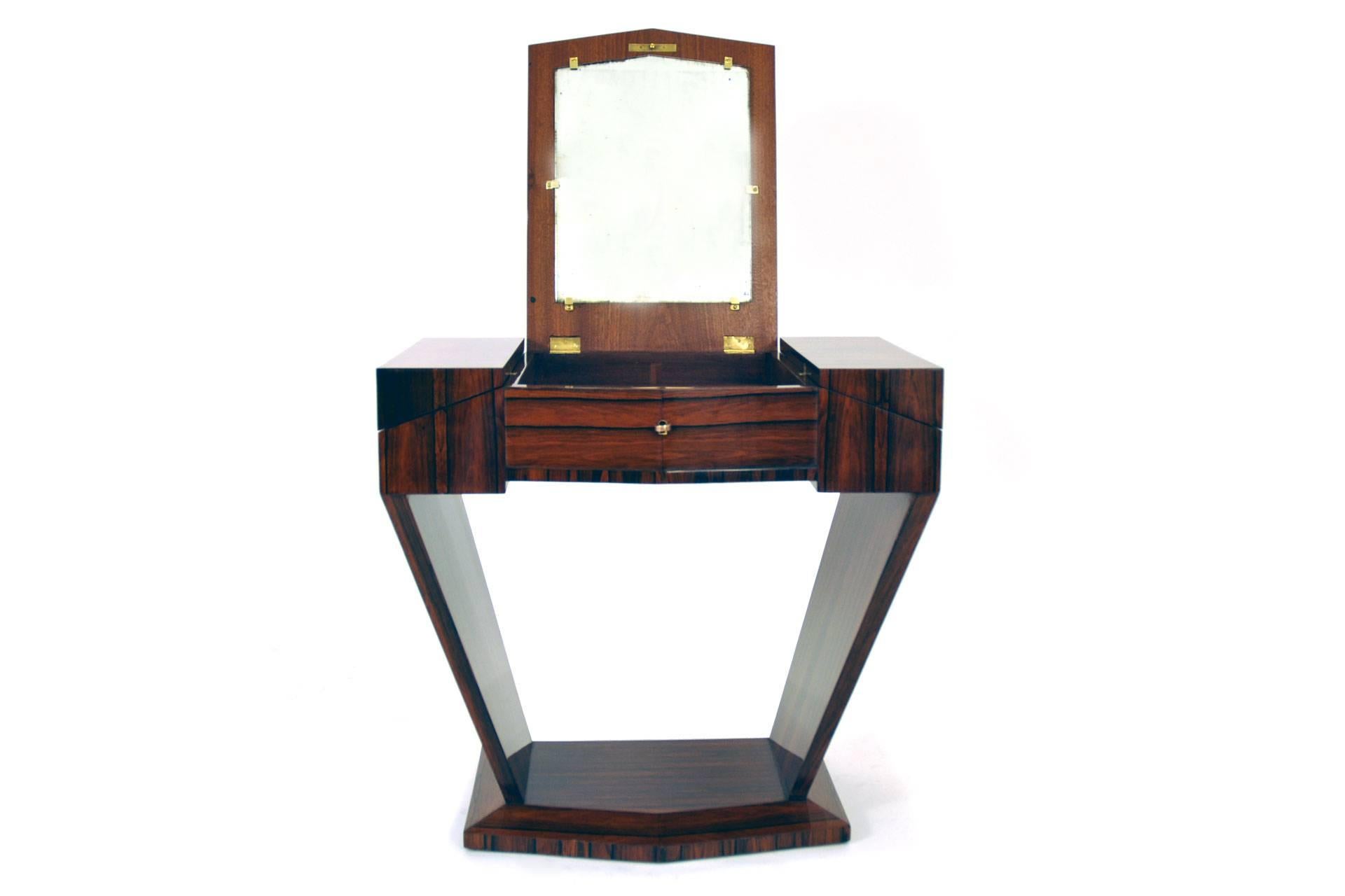 French Dressing Table Rosewood, France, 1920s-1930s