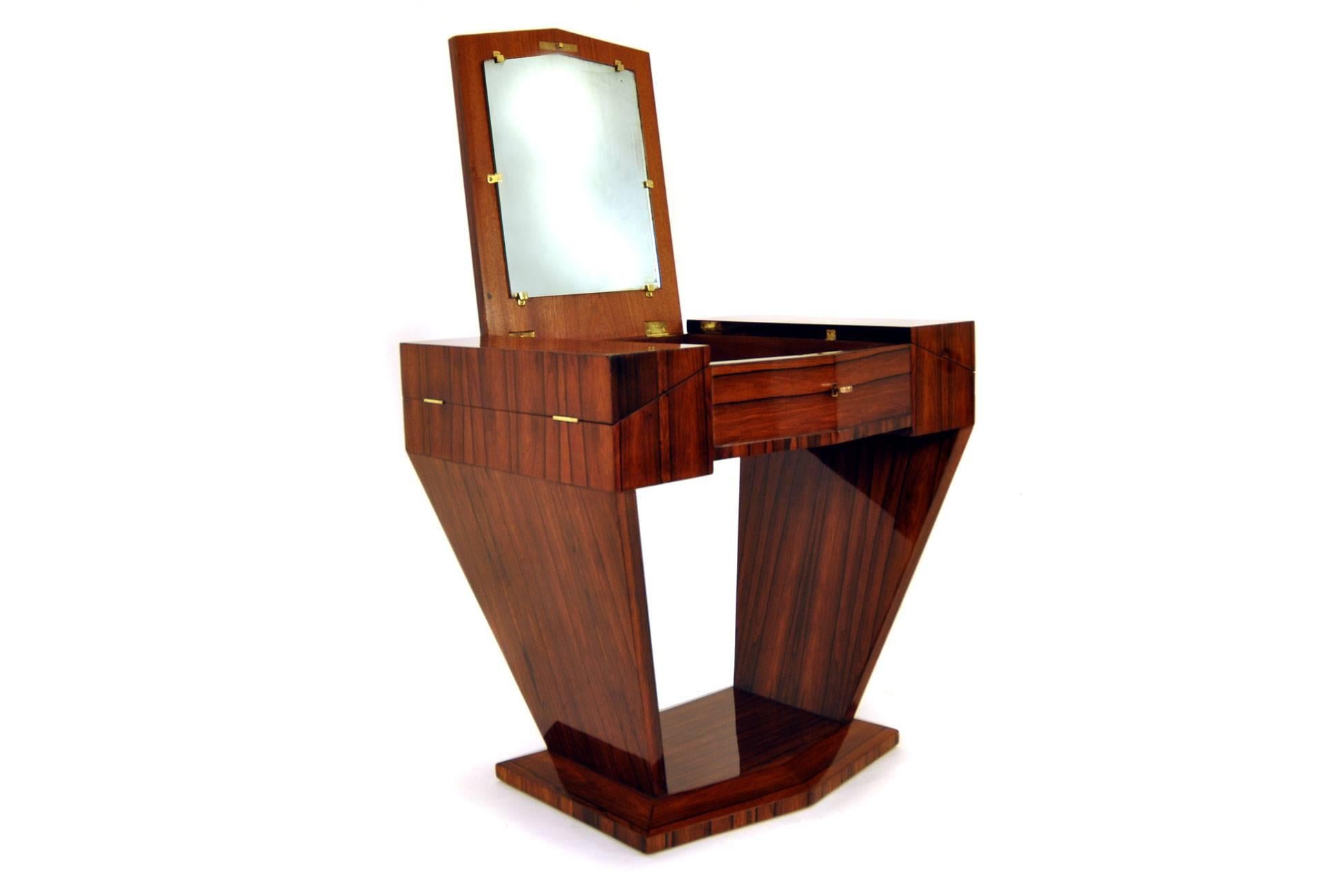 Polished Dressing Table Rosewood, France, 1920s-1930s