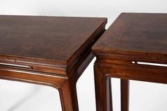 Chinese Qing Dynasty Wine Side Tables Walnut Wood, Pair of Consoles, Qianlong