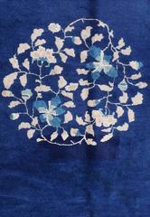 Antique Indigo Blue Beijing Chinese Area Rug