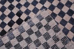 Antique Geometric Chequerboard Scatter Rug, Tibetan Khaden Modernist