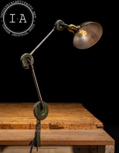 Vintage Industrial Articulating Table Mount Task Lamp
