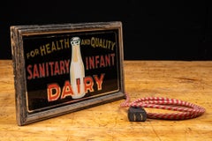 Illuminated Glass Storefront Sanitary Infant Dairy Sign