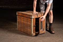 Early Wooden Animal Shipping or Veterinary Crate