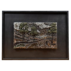 Vintage Framed Mixed Media Relief Scuplture  Hesla 1984