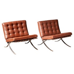 Coppia di sedie Barcelona - Mies Van Der Rohe per Knoll