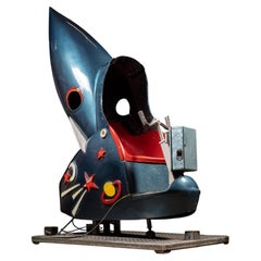 Vintage "Satellite Explorer" Coin-Op Rocket Ship Kiddie Ride by All-Tech